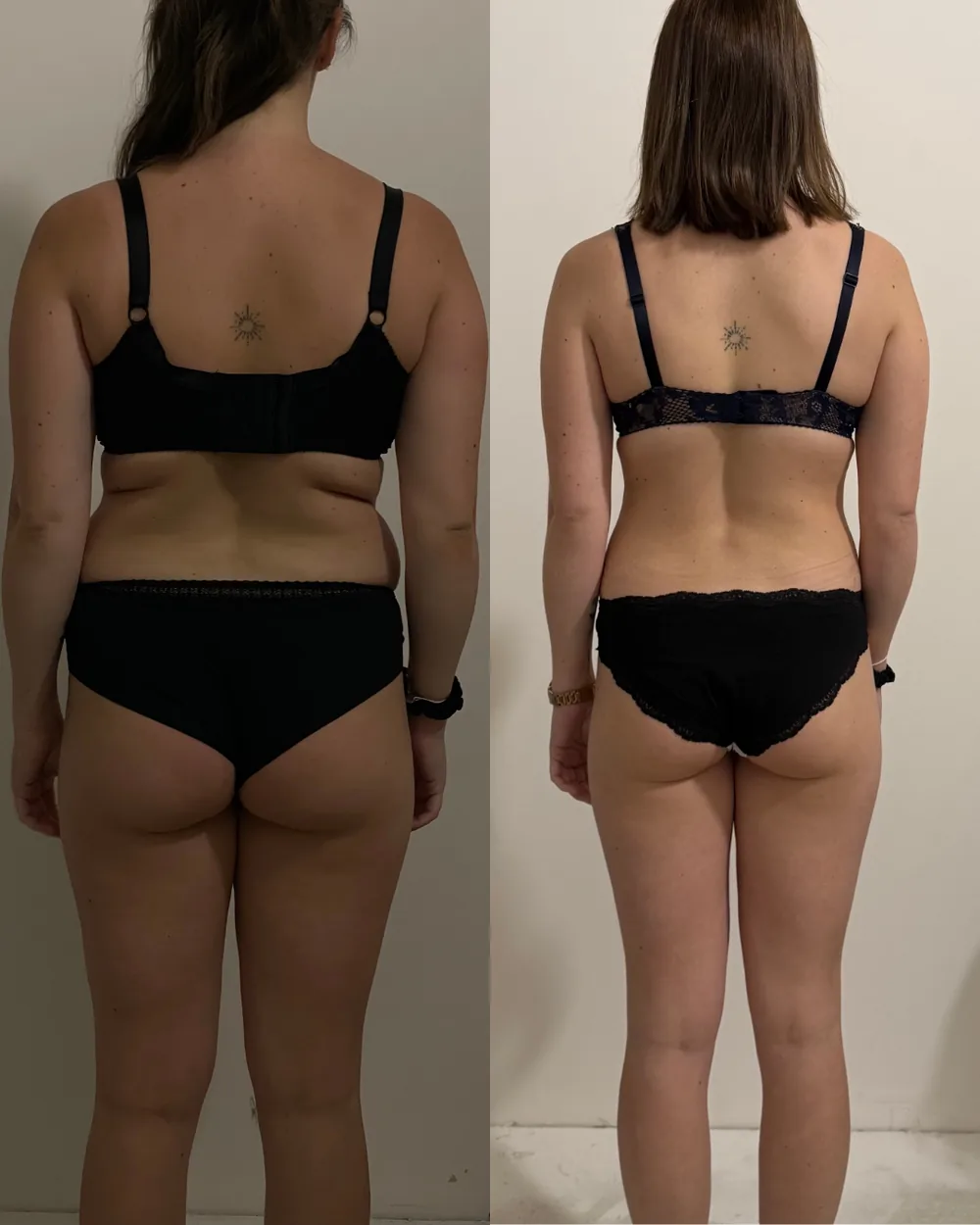 Transformation de Florine, avant/après, de 63 kg à 56,8 kg