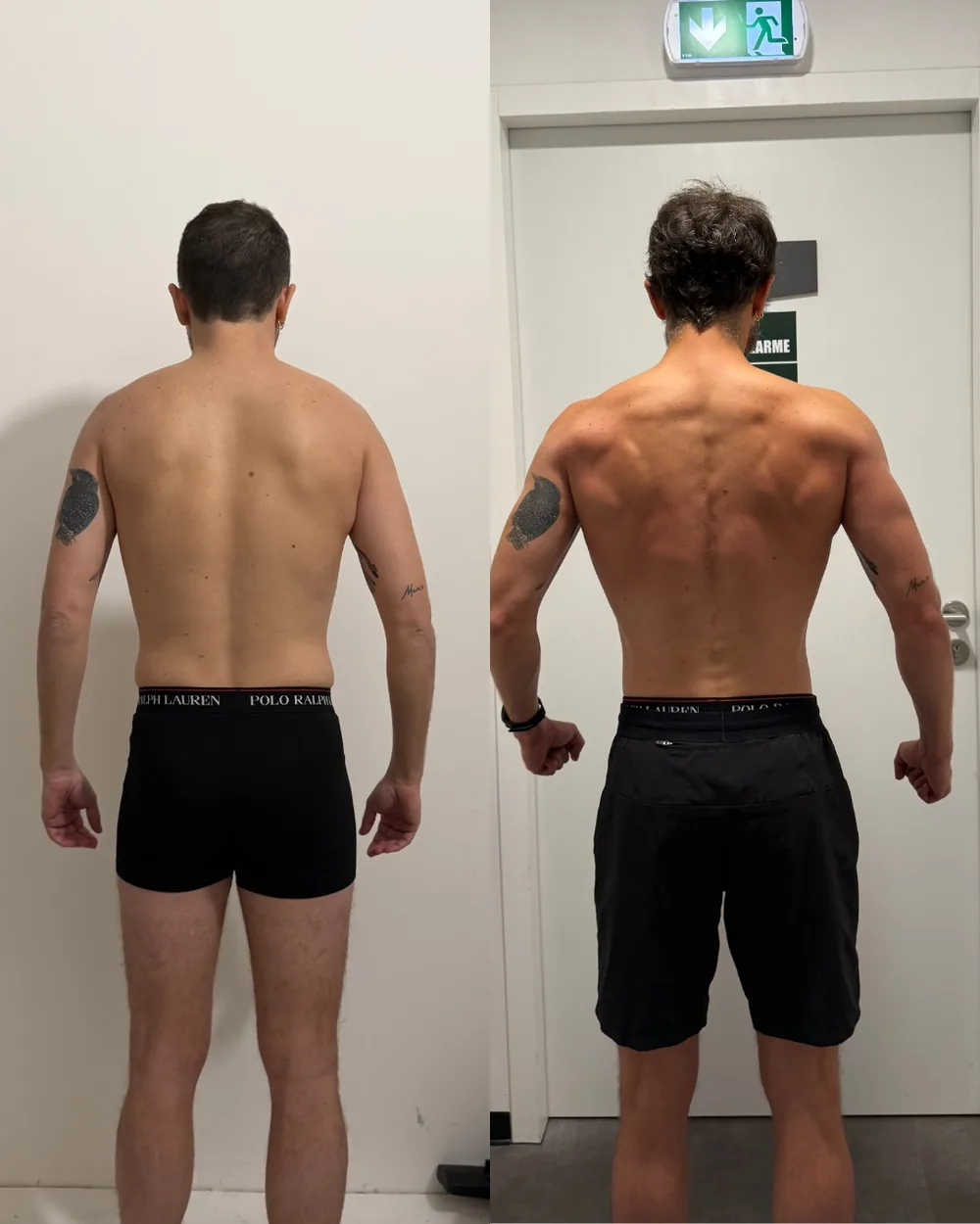 Transformation de François, avant/après, de 56 kg à 60 kg