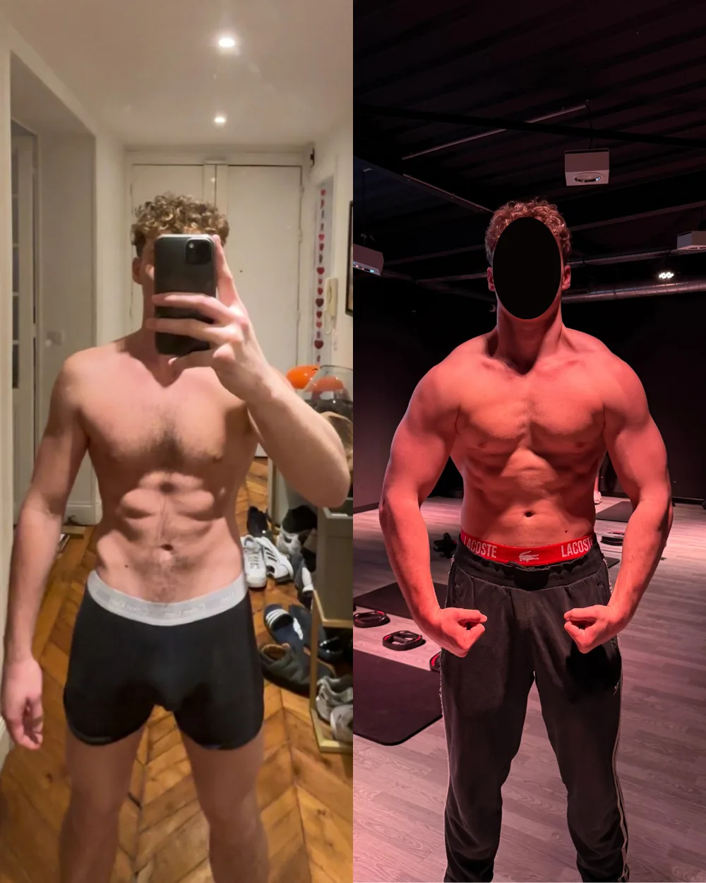 Transformation de Marco, avant/après, de 77 kg à 86,7 kg